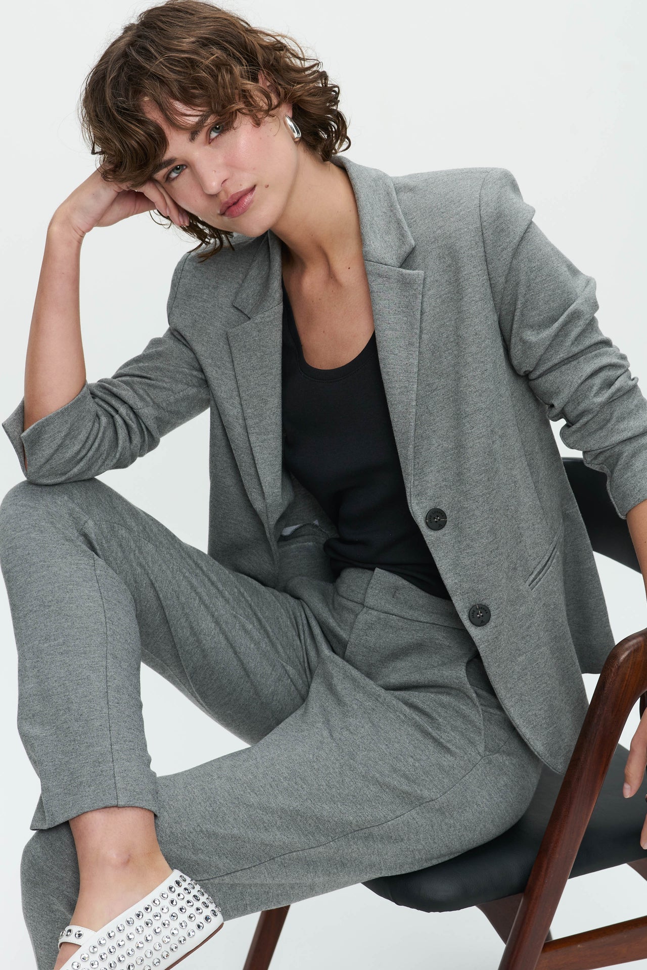 Tom Terry jersey Blazer Tom Terry jersey Blazer | Grey Melange