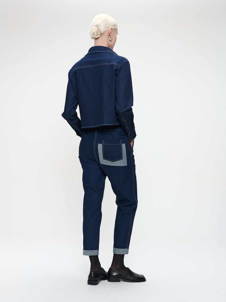 Kerry denim blouse | Blue denim