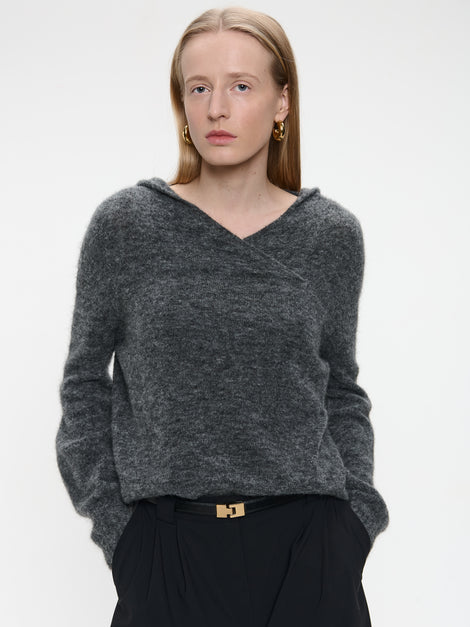 Hoodie pullover H22167 | Grey Melange