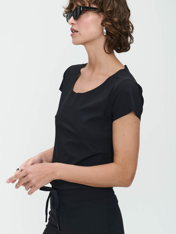 T-shirt Sara easy wear Maglia Tecnica | Nero