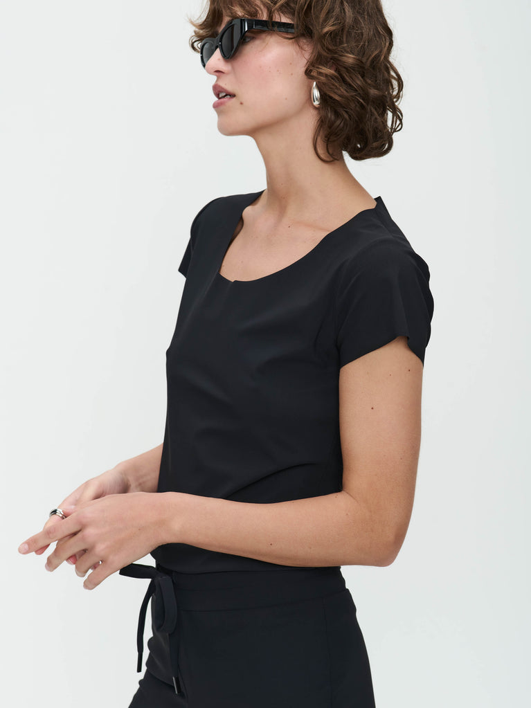 T-shirt Sara easy wear Maglia Tecnica | Nero