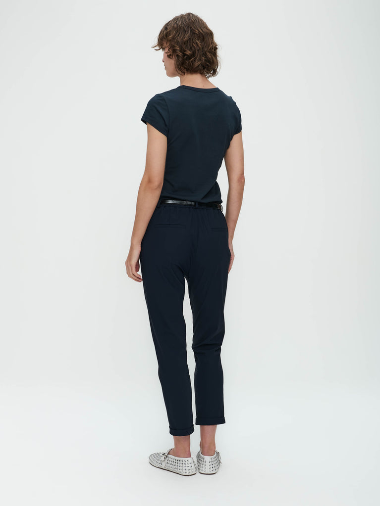 T-shirt con scollo a V, facile da indossare, cotone biologico | Blu