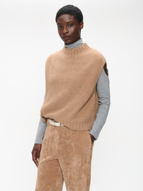 Alpaca Vest H24179 | Camel