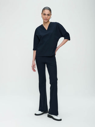 Pantaloni Eliya easy wear flair Maglia tecnica | Blu