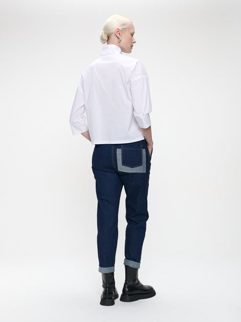 Angelika poplin top | White