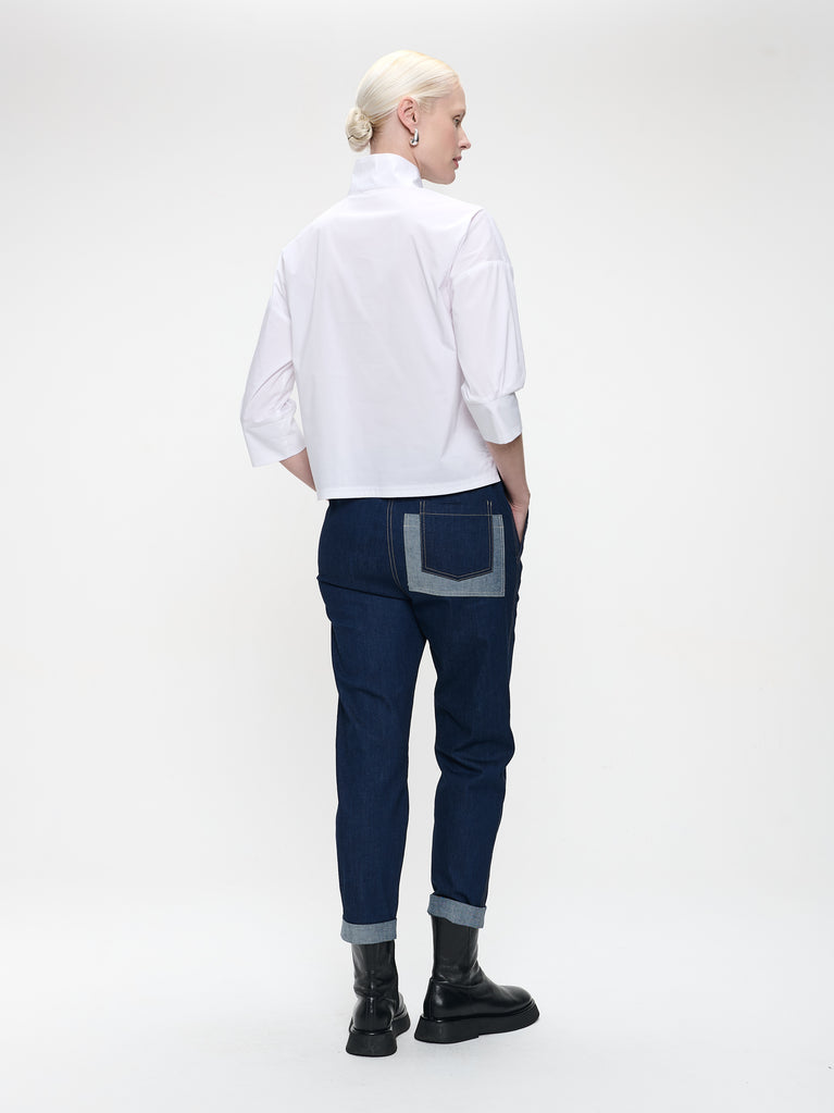 Angelika poplin top | White