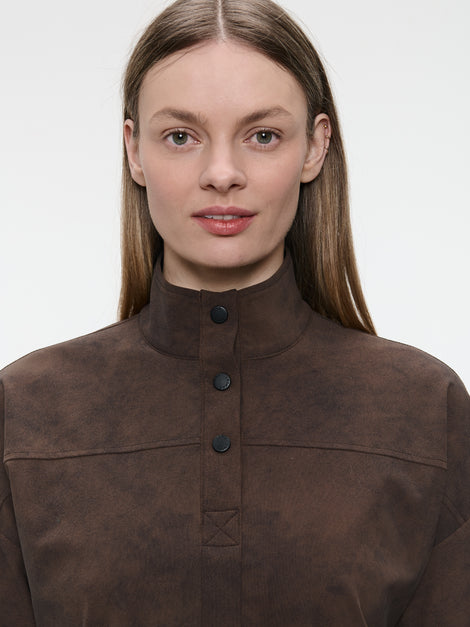 Angelika top technical jersey | Brown