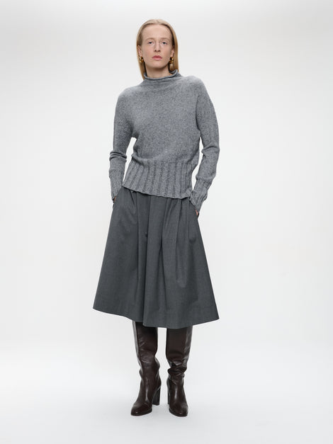 Timy viscose skirt | Dark Grey