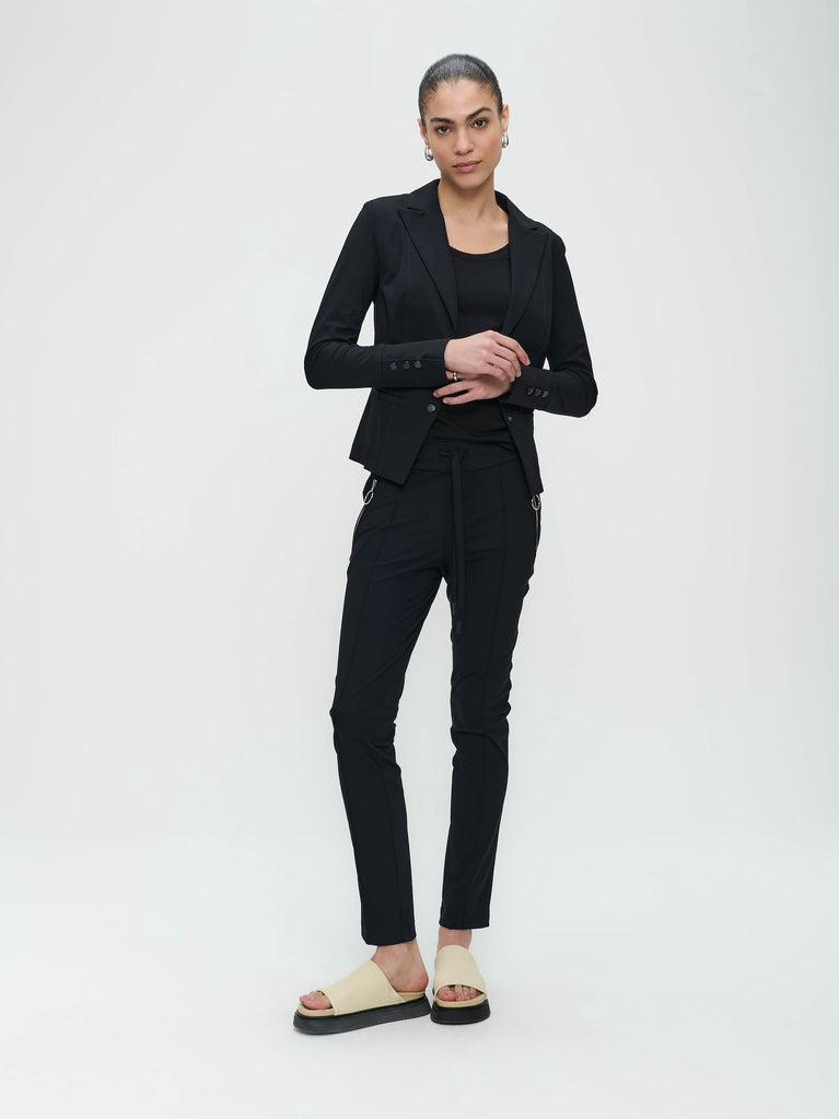 Pantalone Emma gamba dritta fit Jersey tecnico | Nero