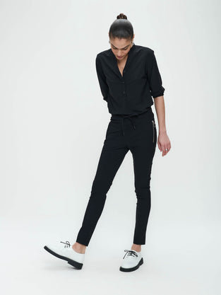 Pantaloni Anna - Maglia tecnica skinny fit | Nero