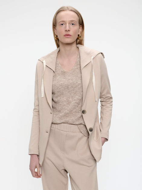 Emy hoody blazer | Beige