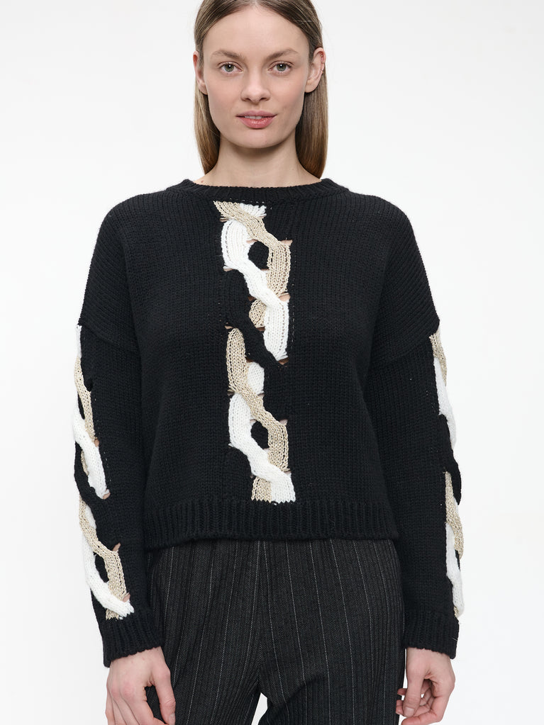 Fancy Pullover H25036 | Black