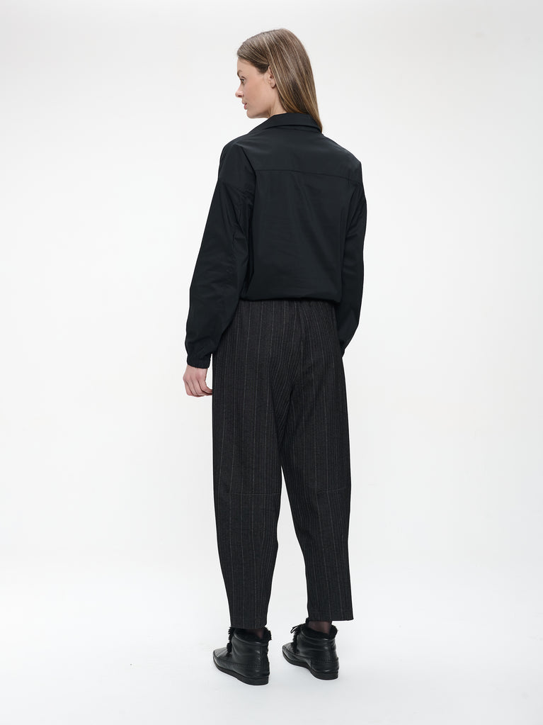 Aneta cotton poplin blouse | Black