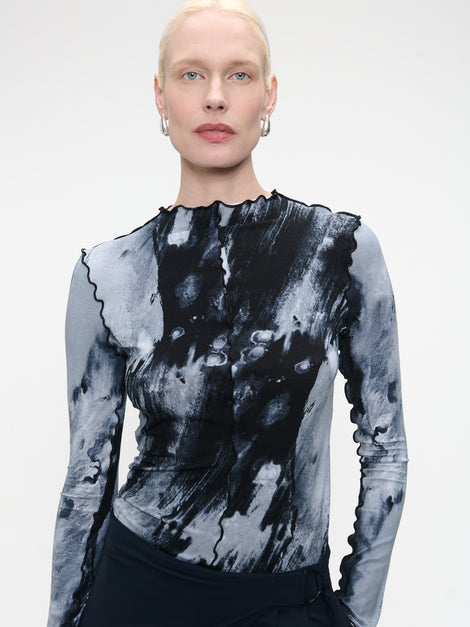 Janette allover print top | Allover