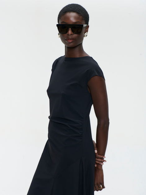 Selin dress technical jersey | Black