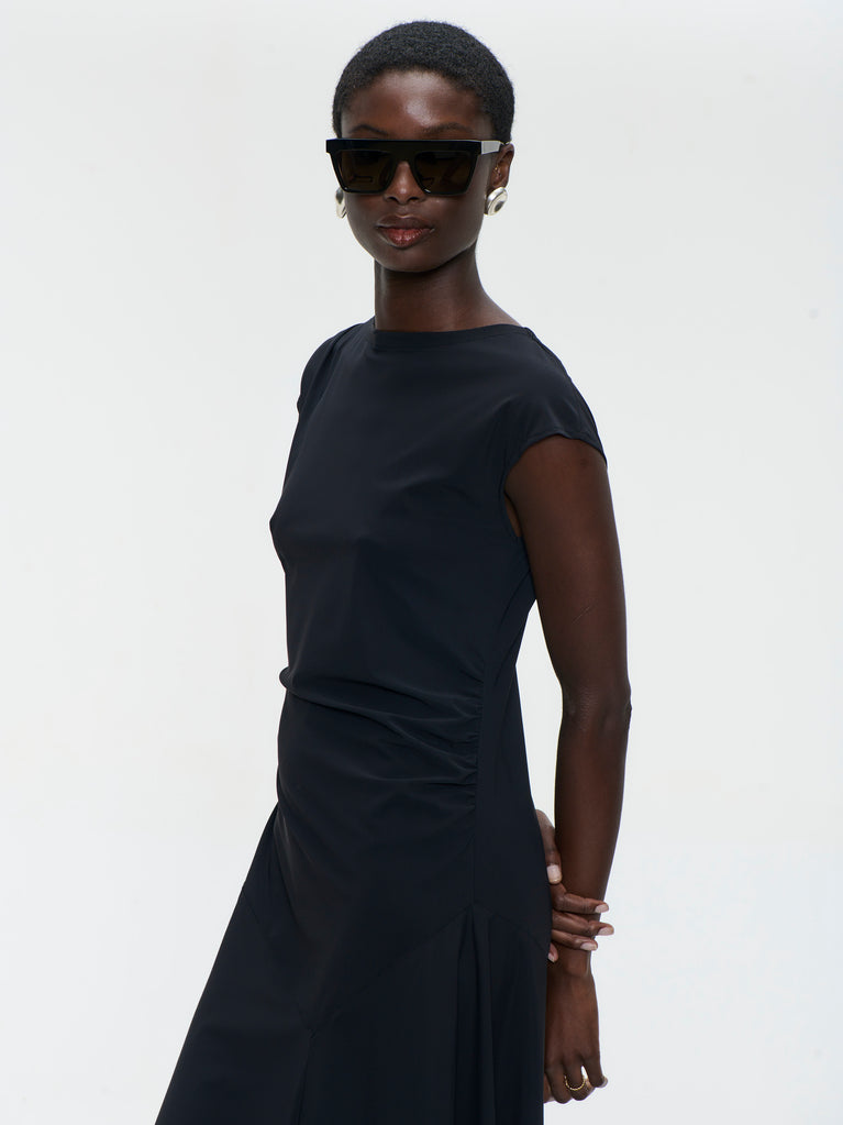 Selin dress technical jersey | Black