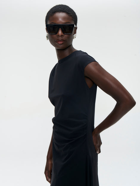 Selin dress technical jersey | Black
