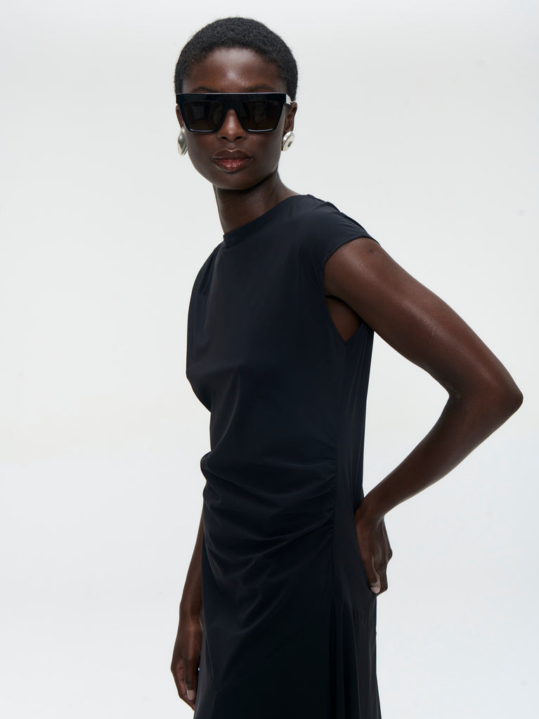 Selin dress technical jersey | Black