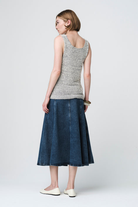 Nevada patched denim skirt | Summer Blue
