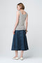 Nevada patched denim skirt | Summer Blue