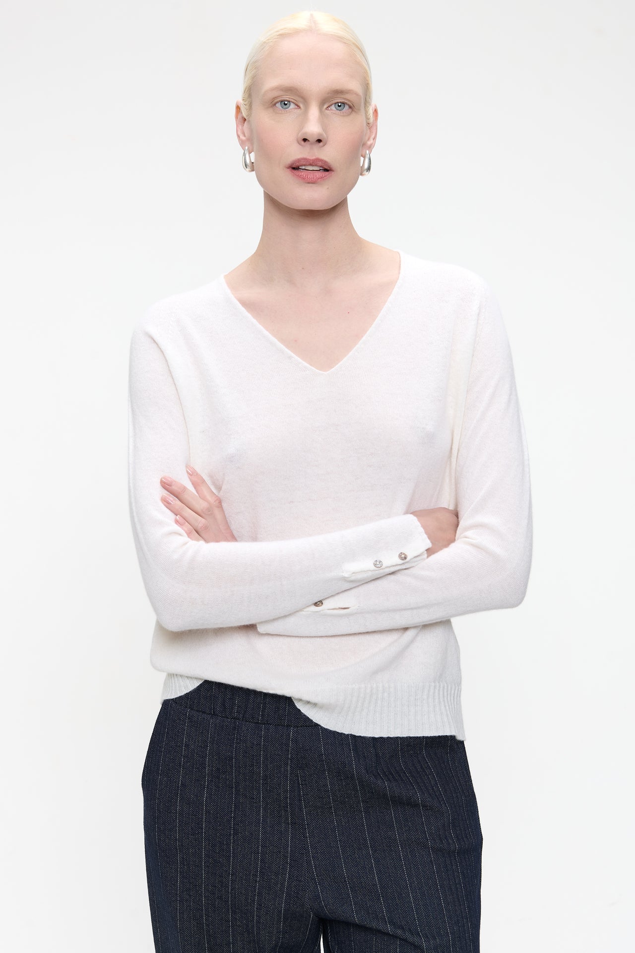 Pullover Cashmere blend 2479 Pullover Cashmere blend 2479 | Ecru