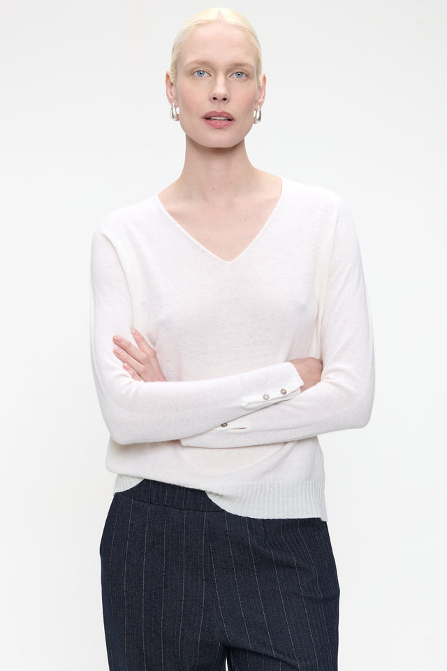 Pullover Cashmere blend 2479 Pullover Cashmere blend 2479 | Ecru