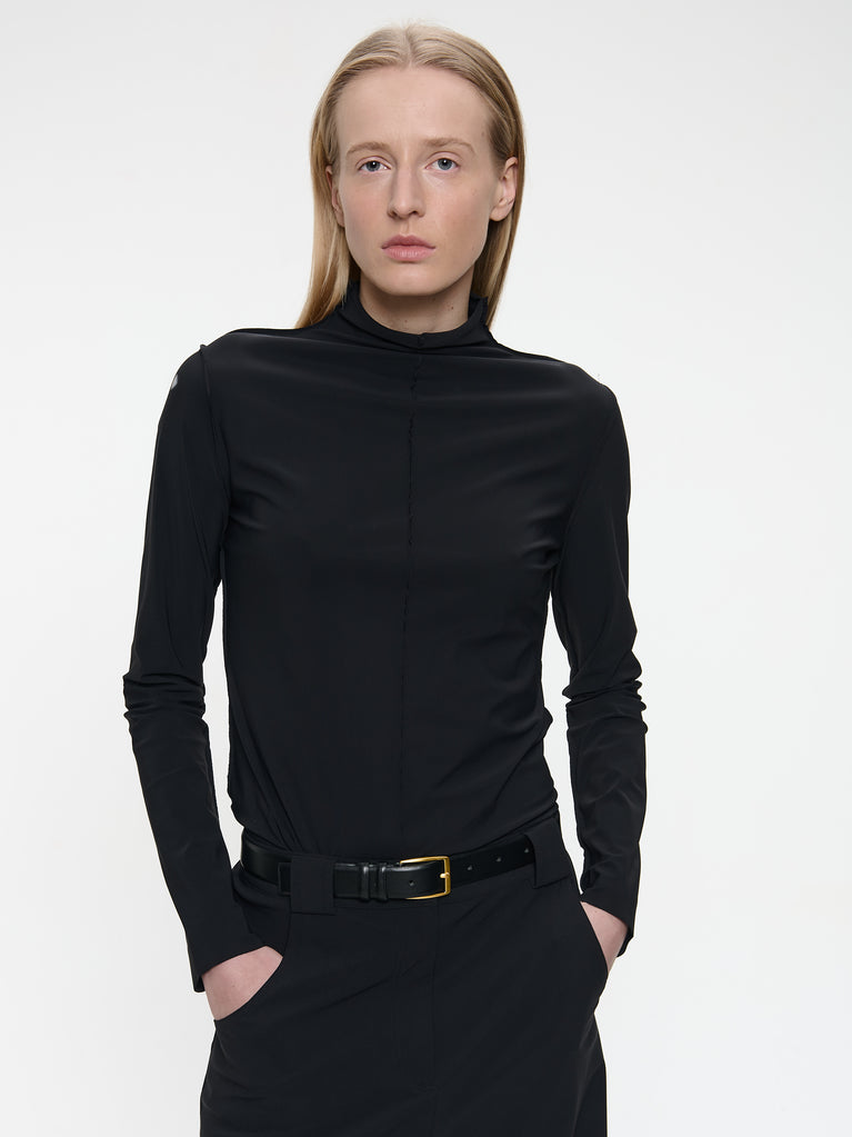 Zarra Top Technical Jersey | Black