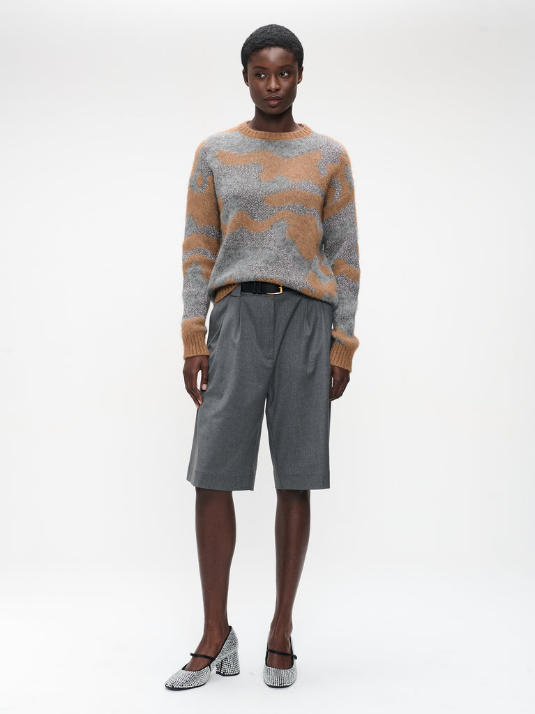 Monna viscose short pants | Dark Grey