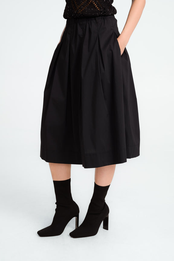 Timy poplin skirt | Black