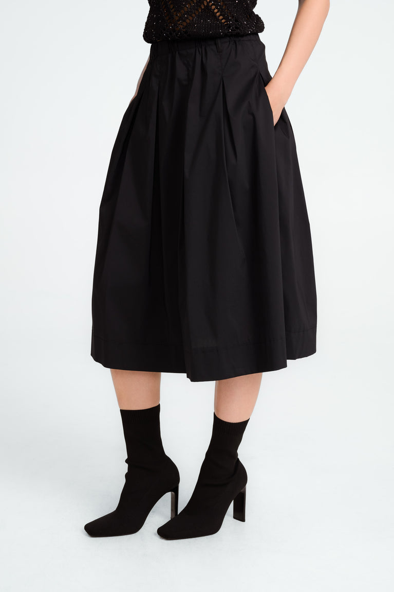 Timy poplin skirt | Black