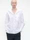 Stasi poplin hooded blouse | White