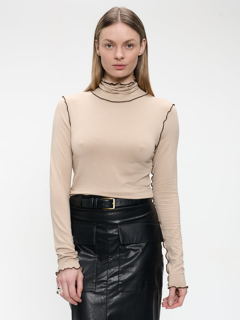 Janice viscose top | Capuccino