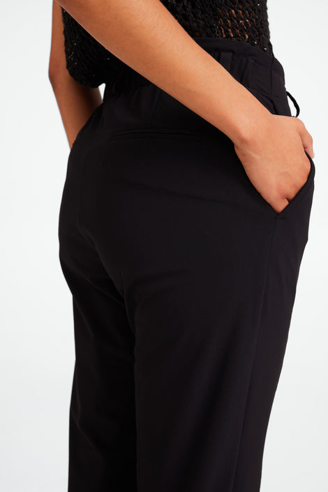 Delia structure technical jersey pants | Black