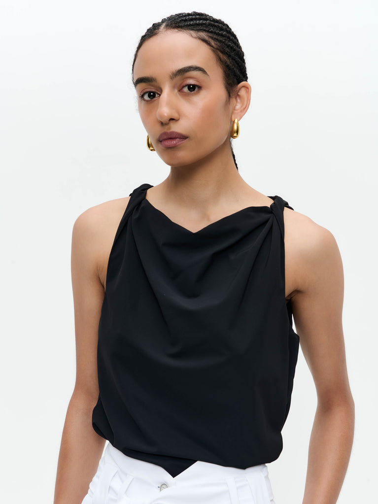 Marika strech technical jersey top | Black