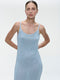 Knit Viscose lurex Dress E23107R | Light Blue