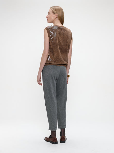 Pallino sequins top | Gold