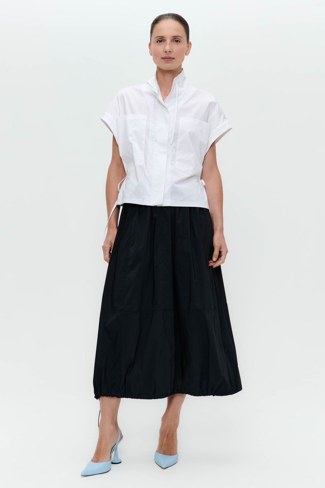 Paola polplin jacket blouse Paola polplin jacket blouse | White