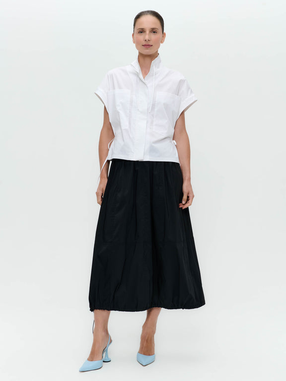 Paola polplin jacket blouse | White