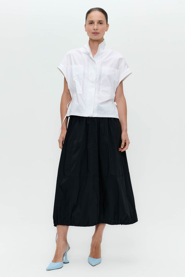 Paola polplin jacket blouse Paola polplin jacket blouse | White