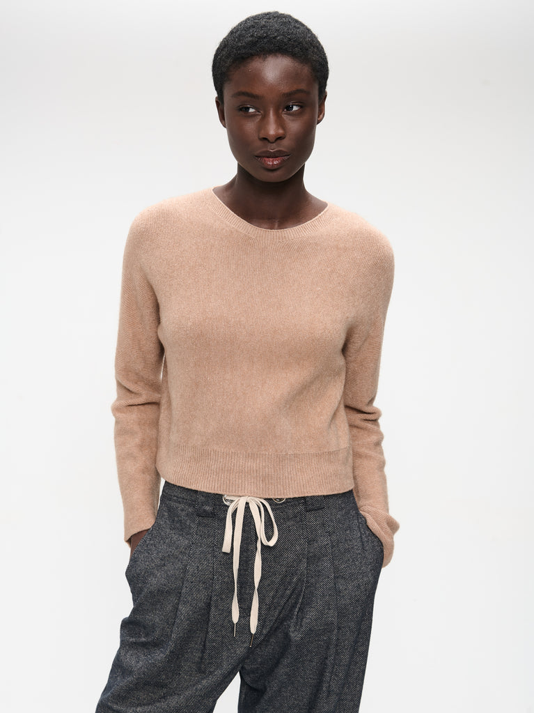 Pullover seamless viscose NB2167 | Beige Melange