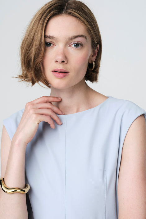 Ricarda structure tech jersay dress | Light Blue