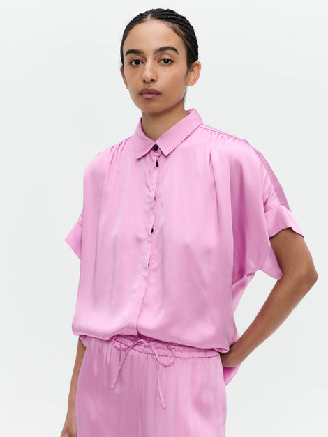 Romy rayon viscose blouse | Pink