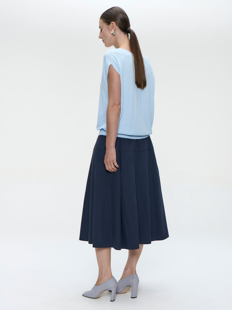 Rini poplin skirt | Dark Blue