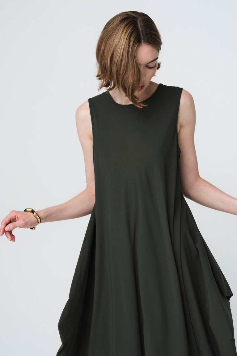 Isabel dress WS technical jersey | Army