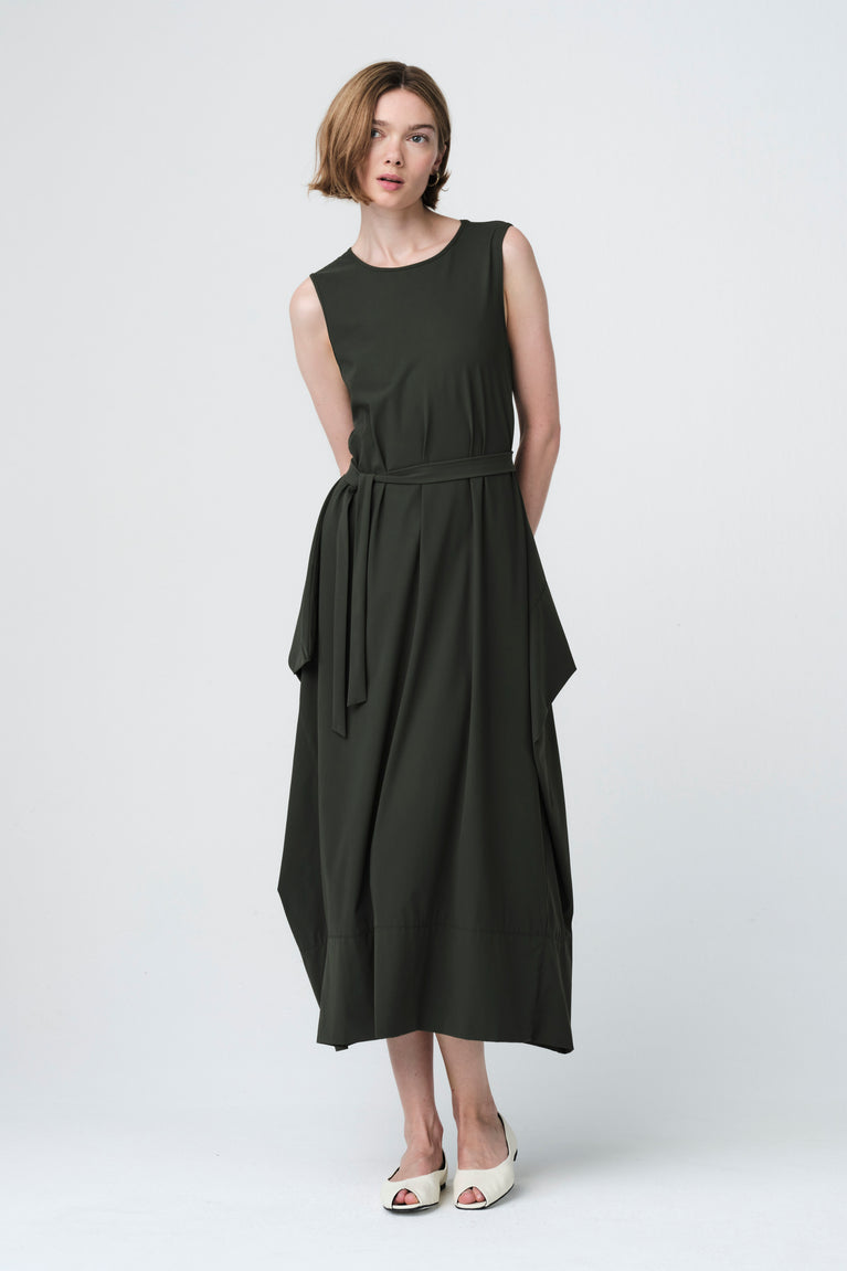 Isabel dress WS technical jersey | Army