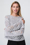 Sequined hole pullover E25053 | Light Grey
