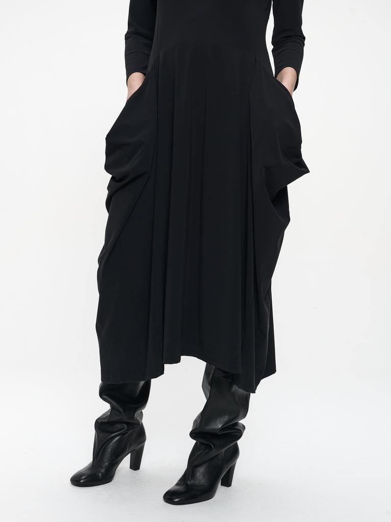 Denise dress technical jersey | Black