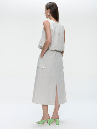 Oki cotton skirt | Light Grey