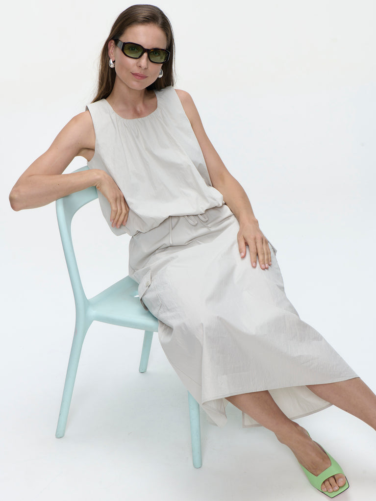 Nori cotton top | Light Grey