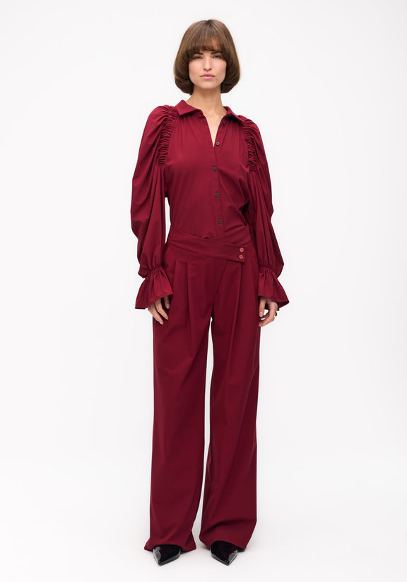 Mima Blouse Technical Jersey | Amaranto